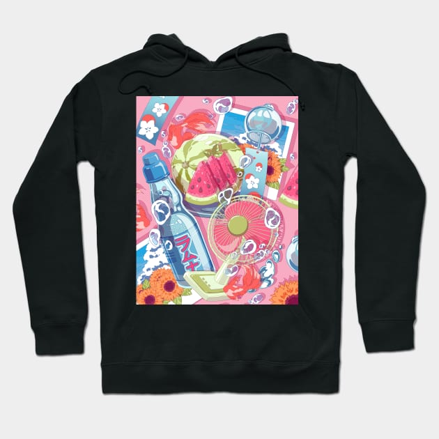 The kawaii set of the Japanese summer drinks and things Hoodie by AnGo